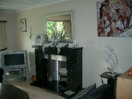 Lounge and fireplace