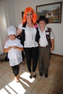 Guests at a kids murder mystery party