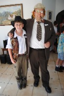 Guests at a kids murder mystery party